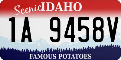 ID license plate 1A9458V
