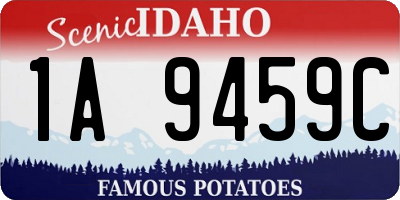 ID license plate 1A9459C
