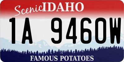 ID license plate 1A9460W