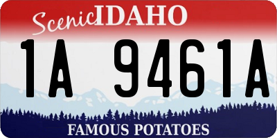 ID license plate 1A9461A