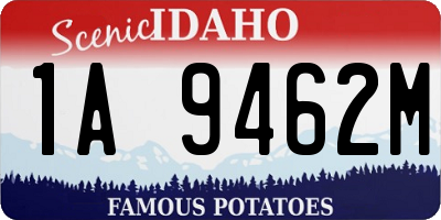 ID license plate 1A9462M
