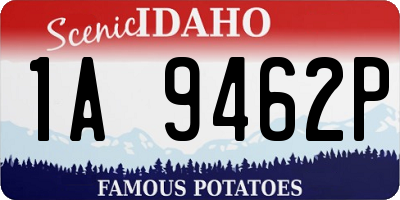 ID license plate 1A9462P
