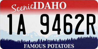 ID license plate 1A9462R