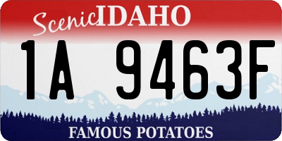 ID license plate 1A9463F