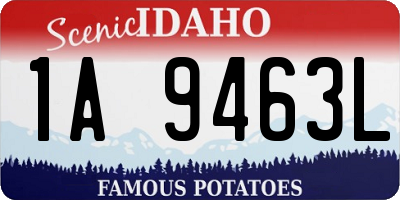 ID license plate 1A9463L