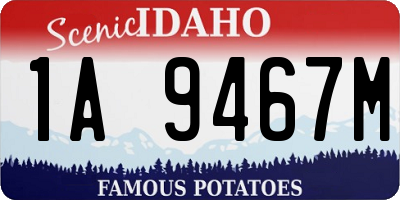 ID license plate 1A9467M