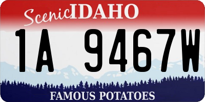 ID license plate 1A9467W