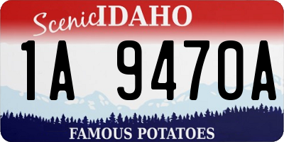 ID license plate 1A9470A