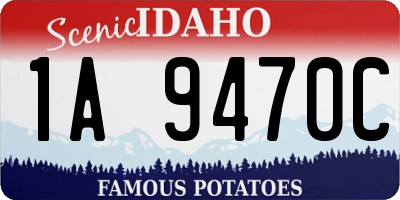 ID license plate 1A9470C