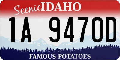 ID license plate 1A9470D