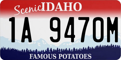 ID license plate 1A9470M