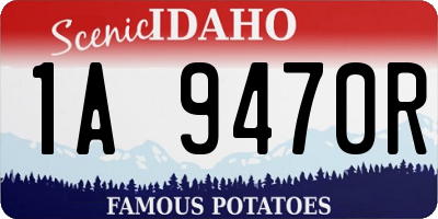 ID license plate 1A9470R