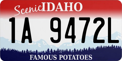 ID license plate 1A9472L