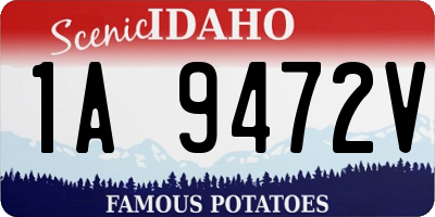 ID license plate 1A9472V