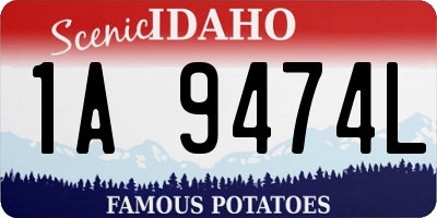 ID license plate 1A9474L