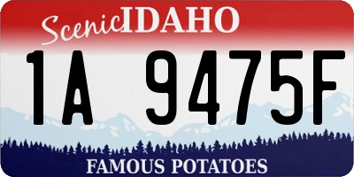 ID license plate 1A9475F
