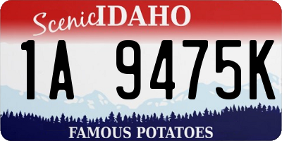 ID license plate 1A9475K