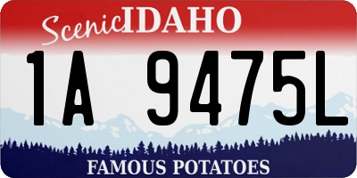 ID license plate 1A9475L