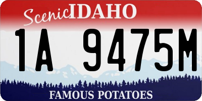 ID license plate 1A9475M