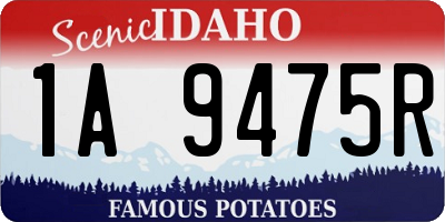 ID license plate 1A9475R