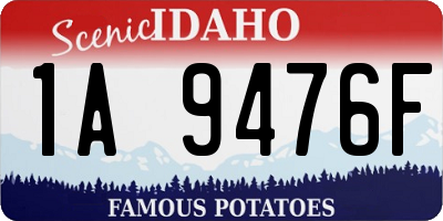 ID license plate 1A9476F