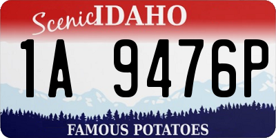 ID license plate 1A9476P