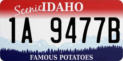 ID license plate 1A9477B