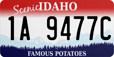 ID license plate 1A9477C