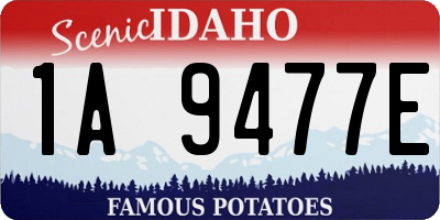 ID license plate 1A9477E