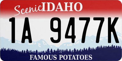 ID license plate 1A9477K