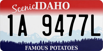 ID license plate 1A9477L