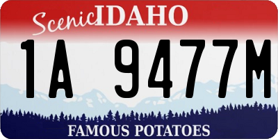 ID license plate 1A9477M