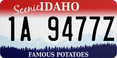 ID license plate 1A9477Z