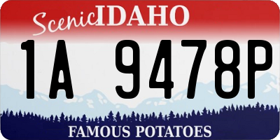 ID license plate 1A9478P