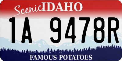 ID license plate 1A9478R