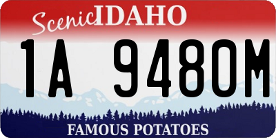 ID license plate 1A9480M