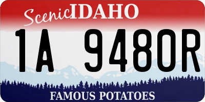 ID license plate 1A9480R