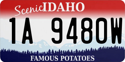 ID license plate 1A9480W
