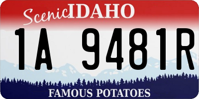 ID license plate 1A9481R