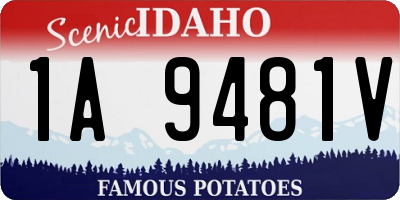 ID license plate 1A9481V