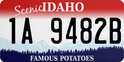 ID license plate 1A9482B