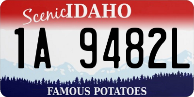 ID license plate 1A9482L