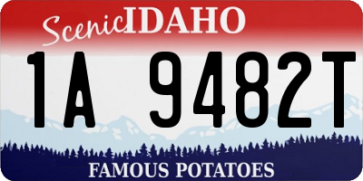 ID license plate 1A9482T