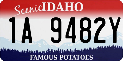 ID license plate 1A9482Y