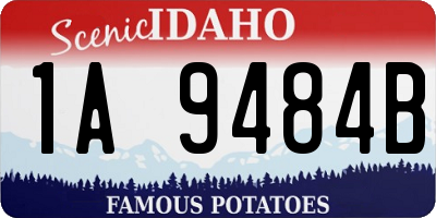 ID license plate 1A9484B