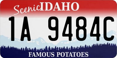 ID license plate 1A9484C