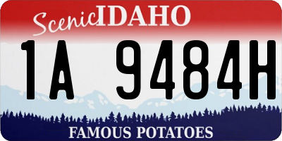 ID license plate 1A9484H