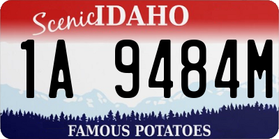 ID license plate 1A9484M