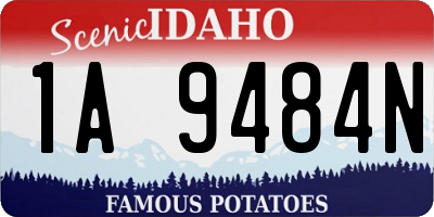 ID license plate 1A9484N