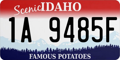 ID license plate 1A9485F